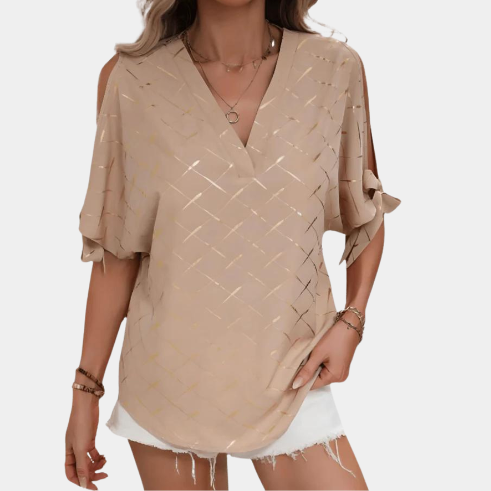 Jasmin - Damestop met Korte Mouw - Trendy en Comfortabele Top in Stijlvol Design voor Casual en Chique Outfits