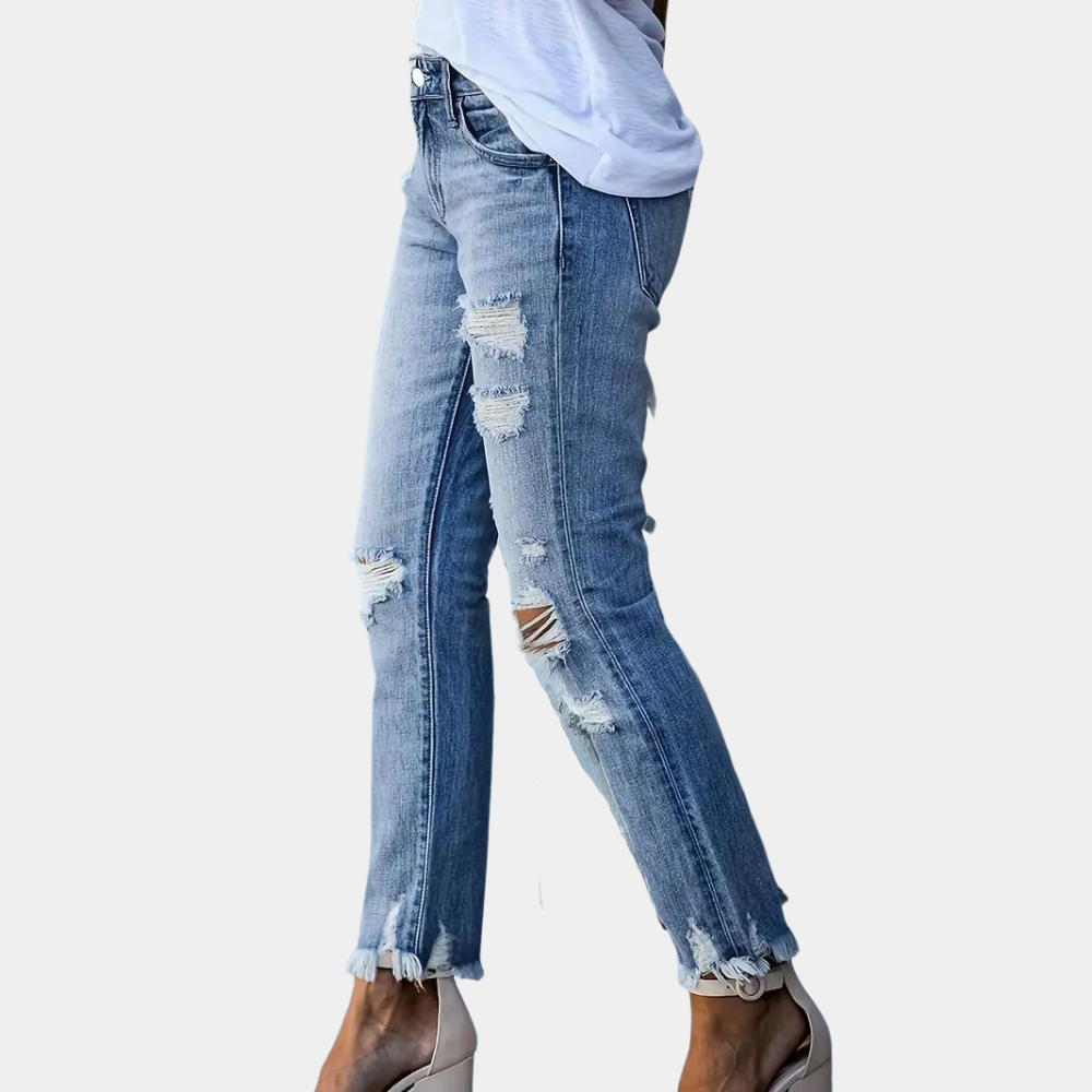 Sienna - Gescheurde Stretch Spijkerbroek Jeans voor Vrouwen