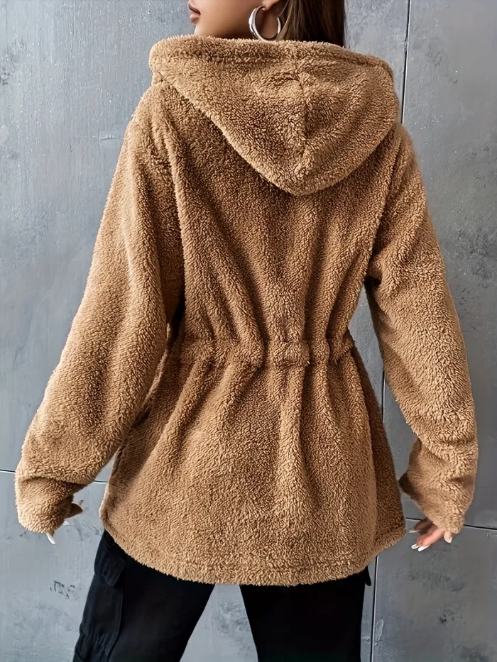 Trui_Hoodie_Dames_Fleece_Teddy_Capuchon_Rits_Victoria_Mae_Nederland_Belgie