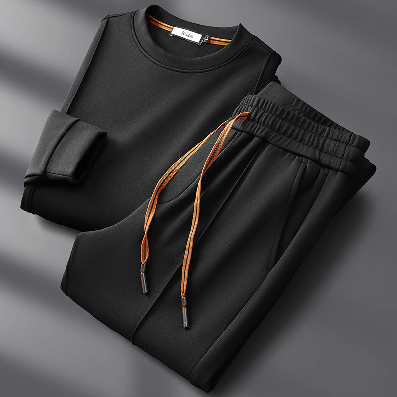 Cade | Katoen en zijde loungewear set met contrasterende trekkoorddetails 3