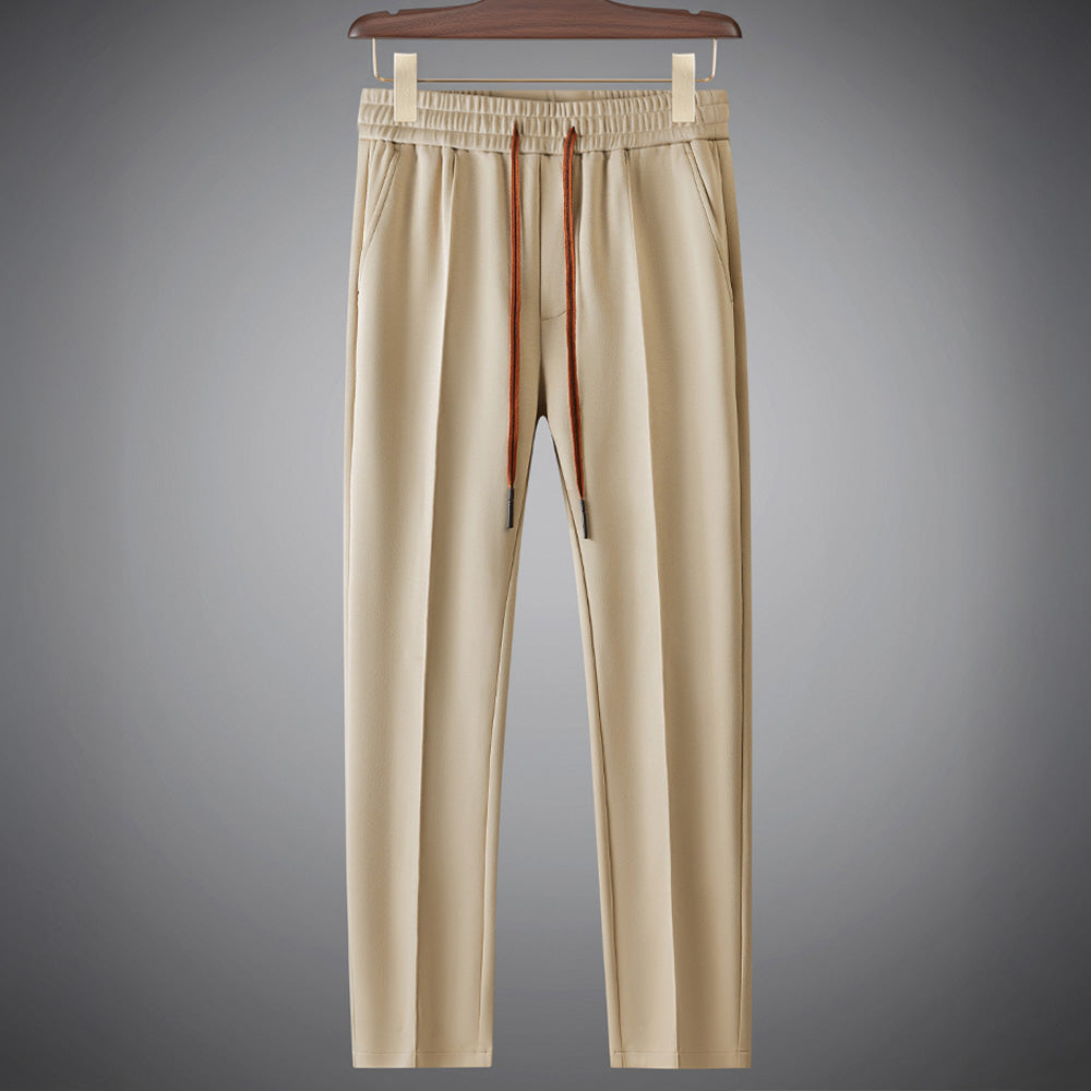 Cade | Katoen en zijde loungewear set met contrasterende trekkoorddetails 5