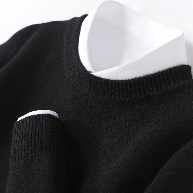 Cameron - Heren Merino Wollen Crewneck Sweater 11