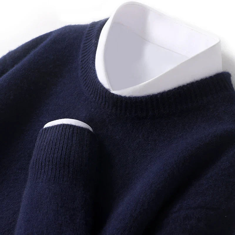 Cameron - Heren Merino Wollen Crewneck Sweater 15