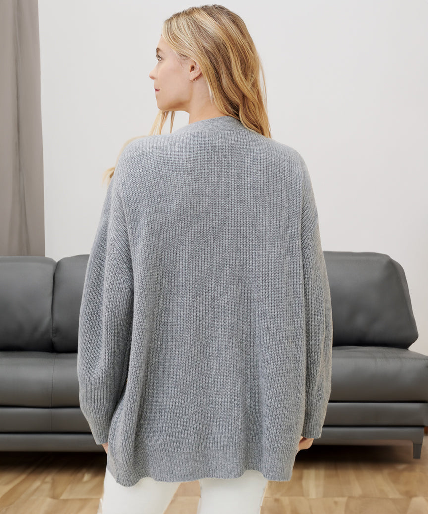 Eleonora - Oversized Gebreide Cardigan met Knopen voor Dames