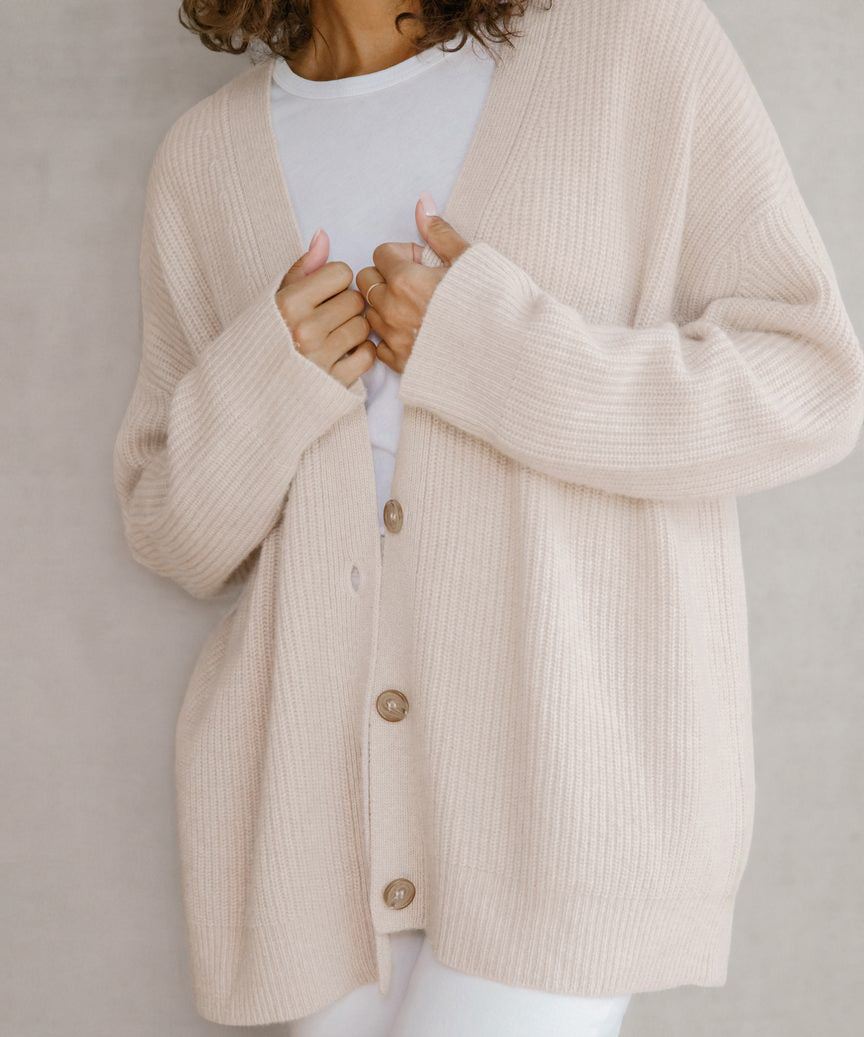 Eleonora - Oversized Gebreide Cardigan met Knopen voor Dames