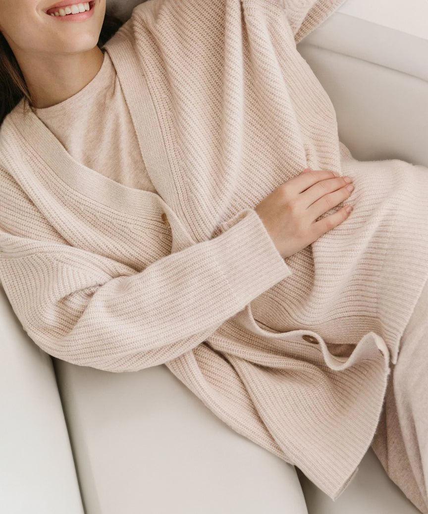 Eleonora - Oversized Gebreide Cardigan met Knopen voor Dames