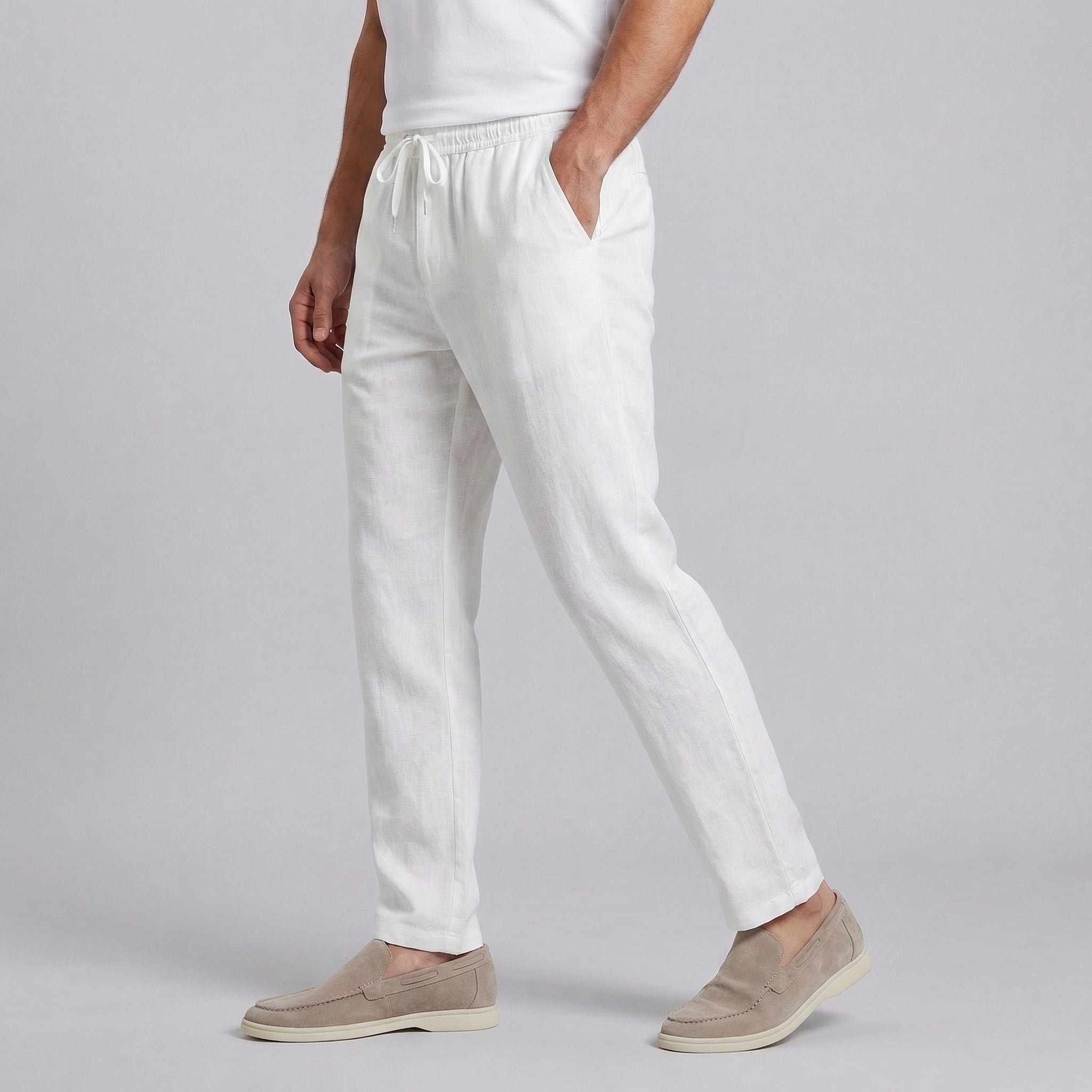 Casual Beige Herenbroek | Navando