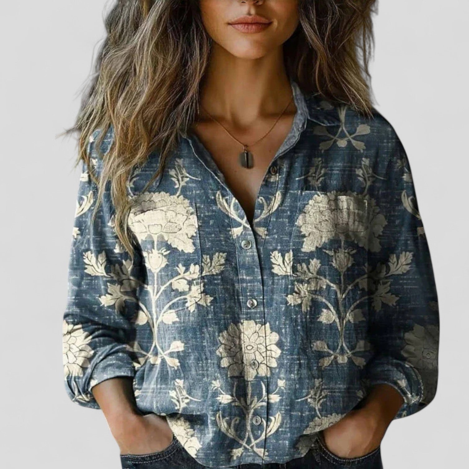 Casual Blouse Met Lange Mouwen | Navando