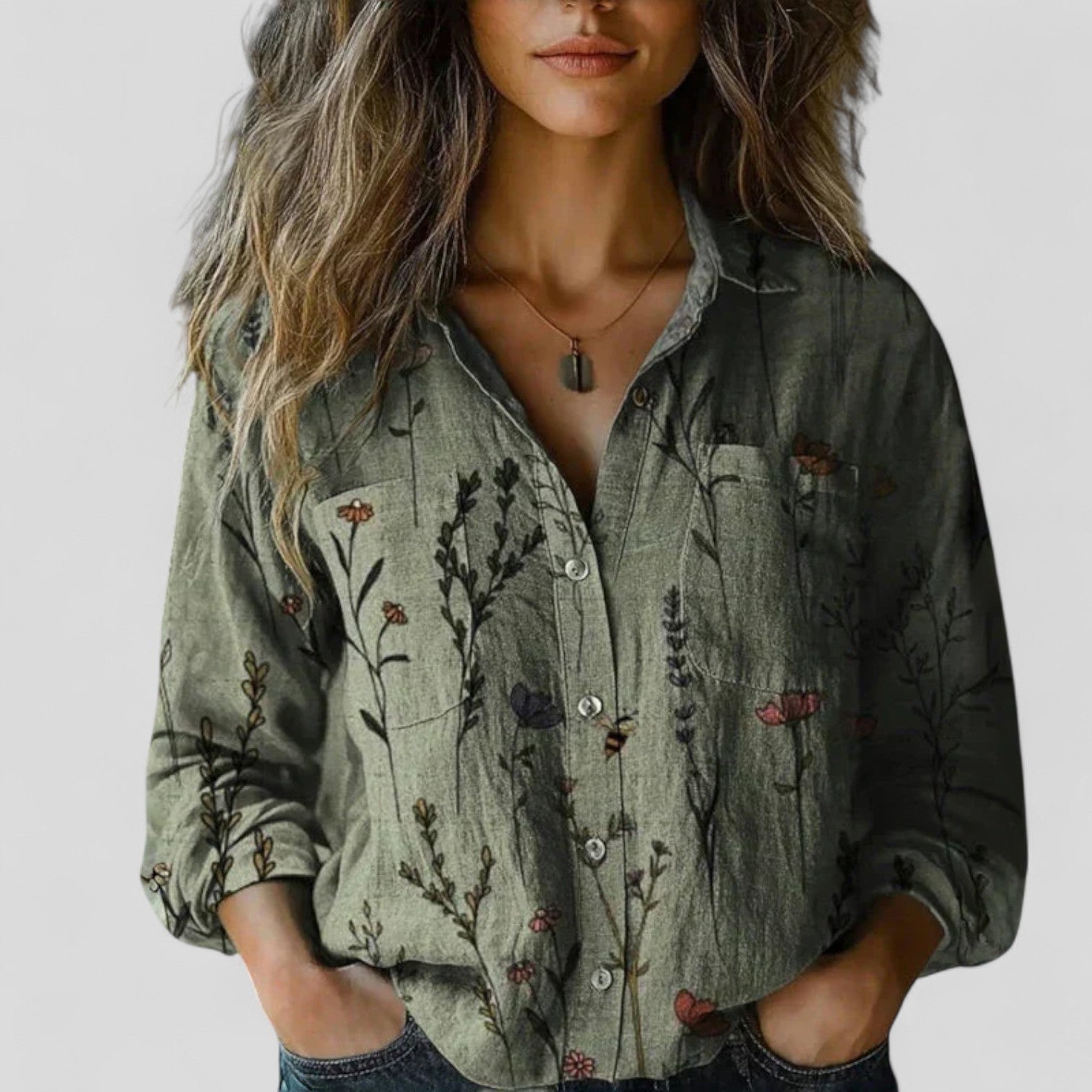 Casual Blouse Met Lange Mouwen | Navando