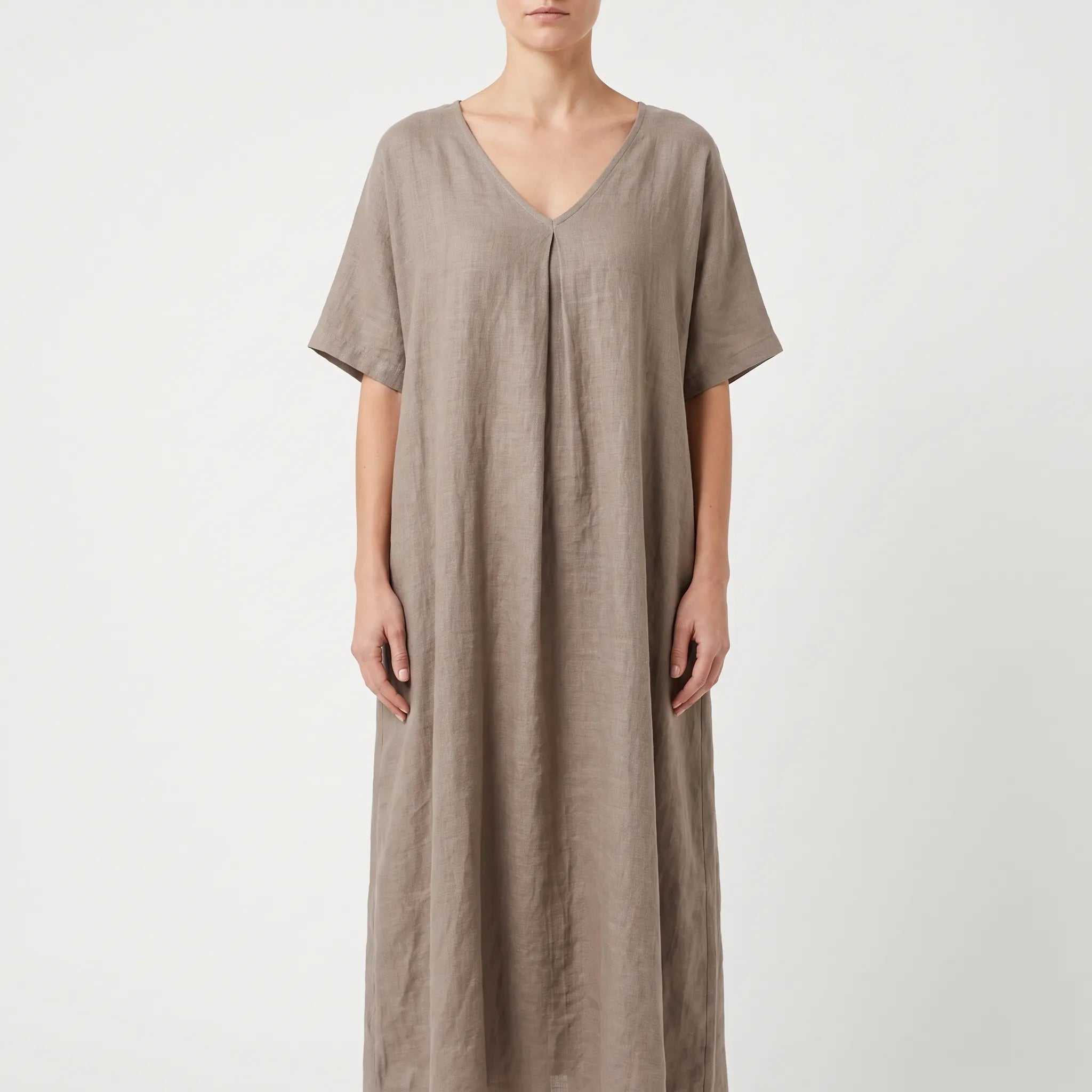 Casual Bruine Zomerjurk | Navando