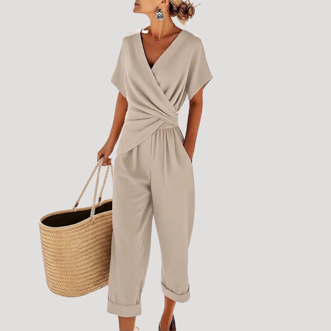Casual Cropped Jumpsuit | Navando