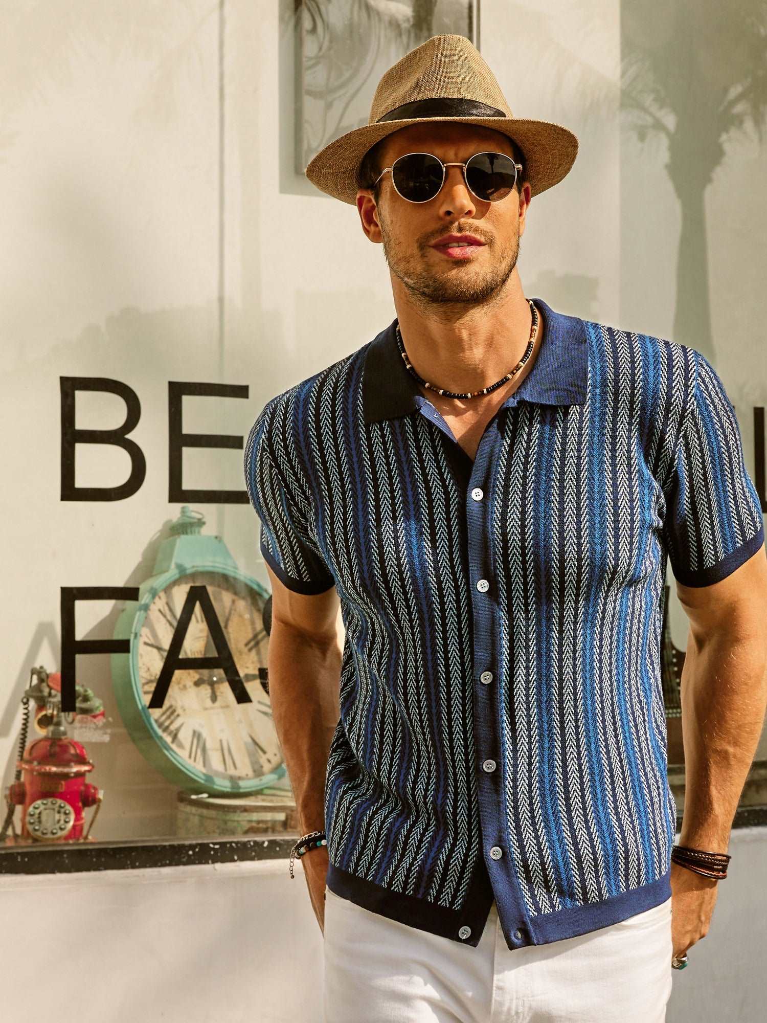 Casual Retro Poloshirt Met Korte Mouwen | Navando