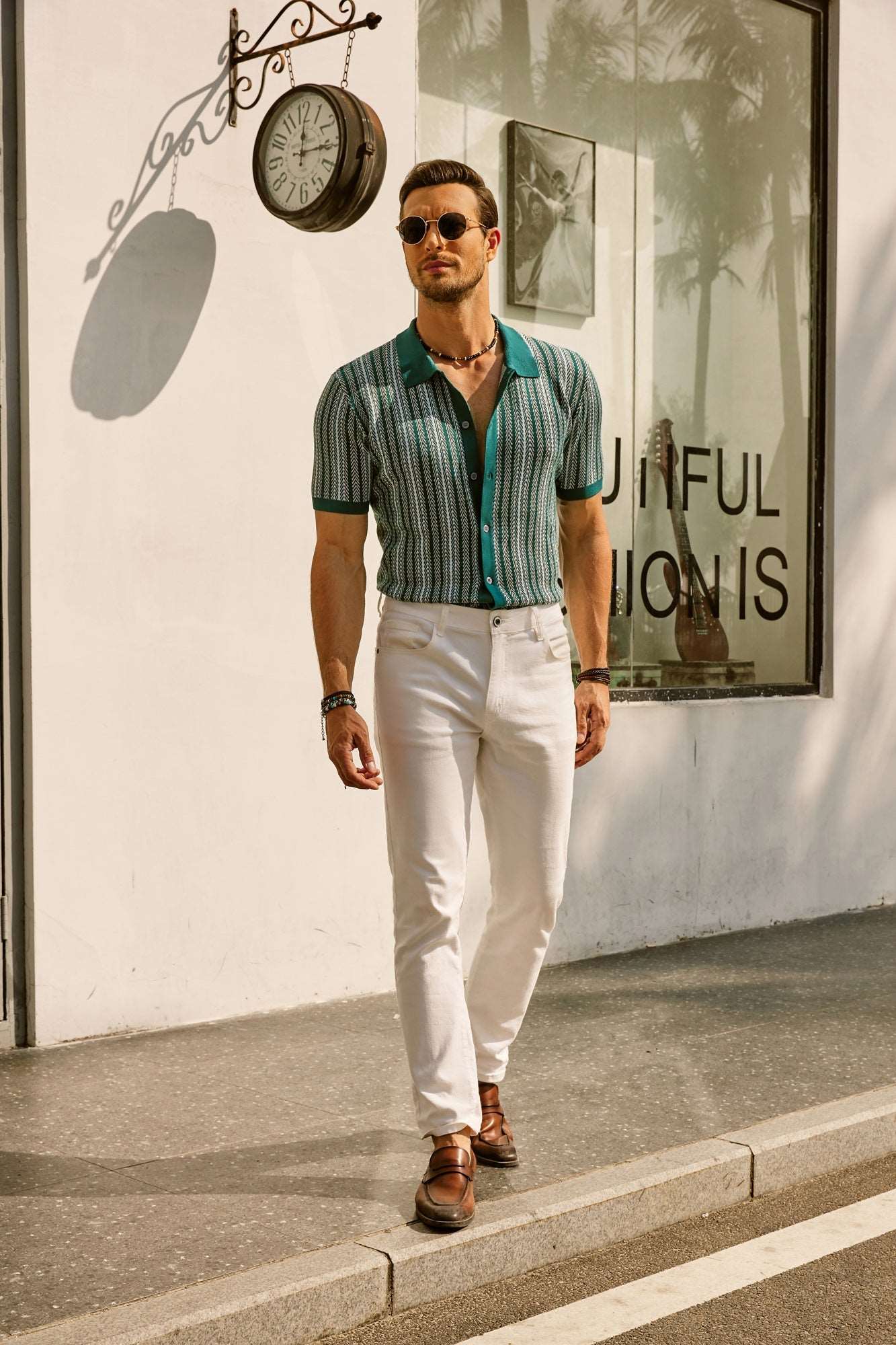 Casual Retro Poloshirt Met Korte Mouwen | Navando