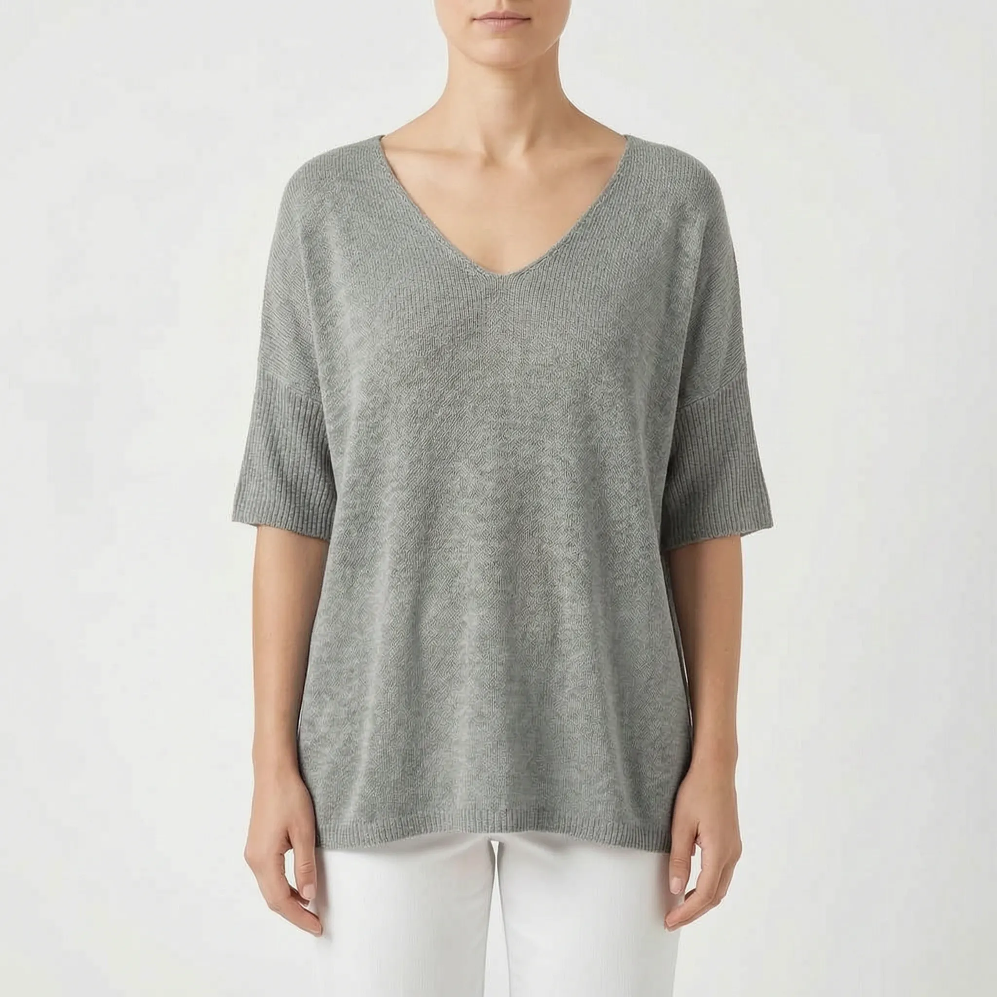 Casual Top Met V-Hals | Navando