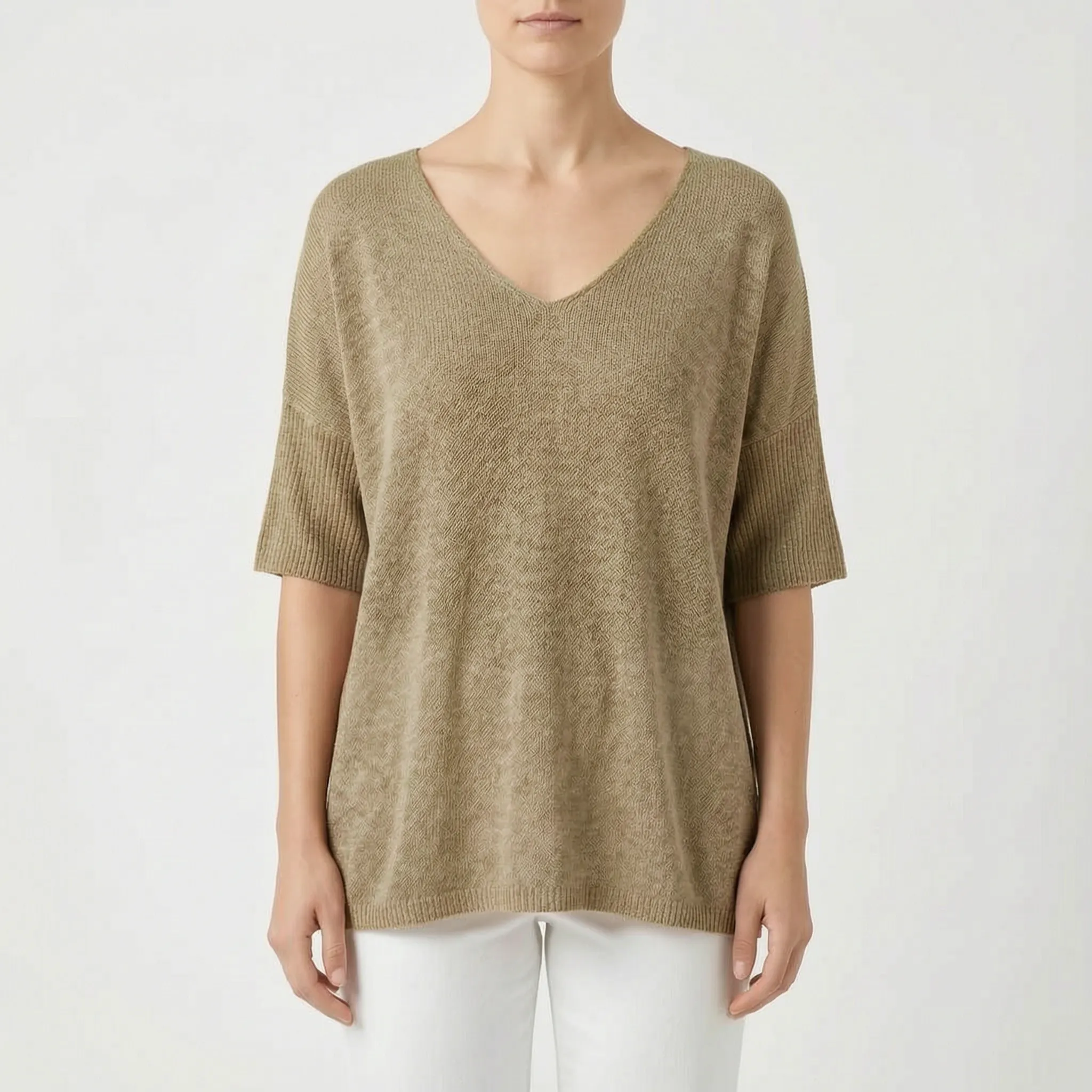 Casual Top Met V-Hals | Navando