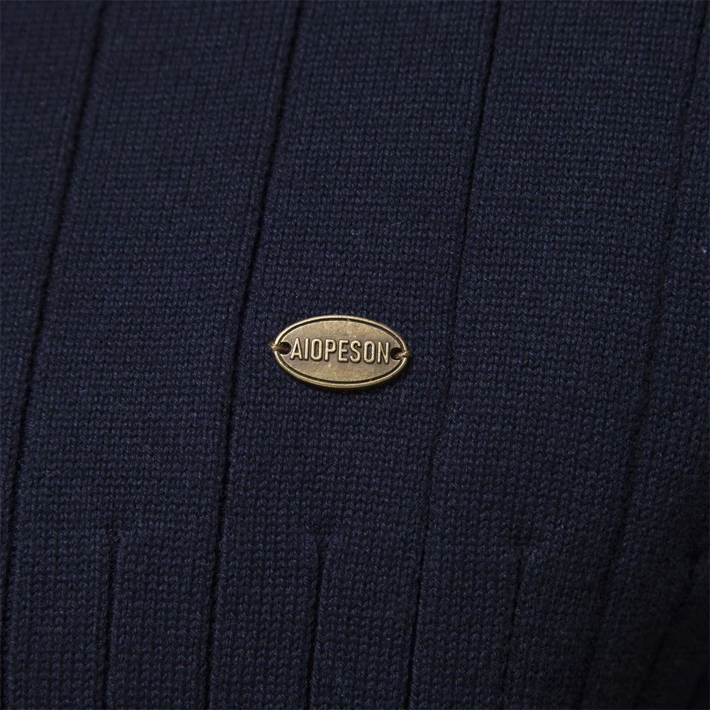 Casual | Rits pullover trui met staande kraag 4