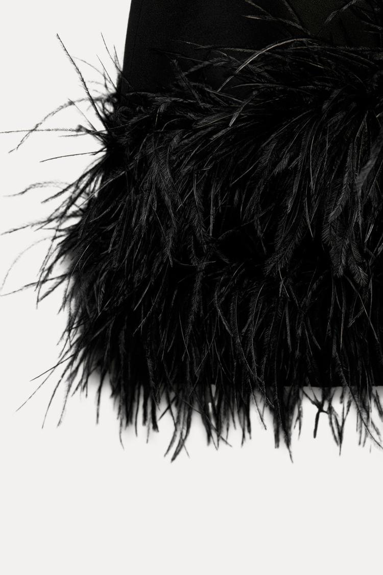 Claudia | Minijurk met verenversiering 6