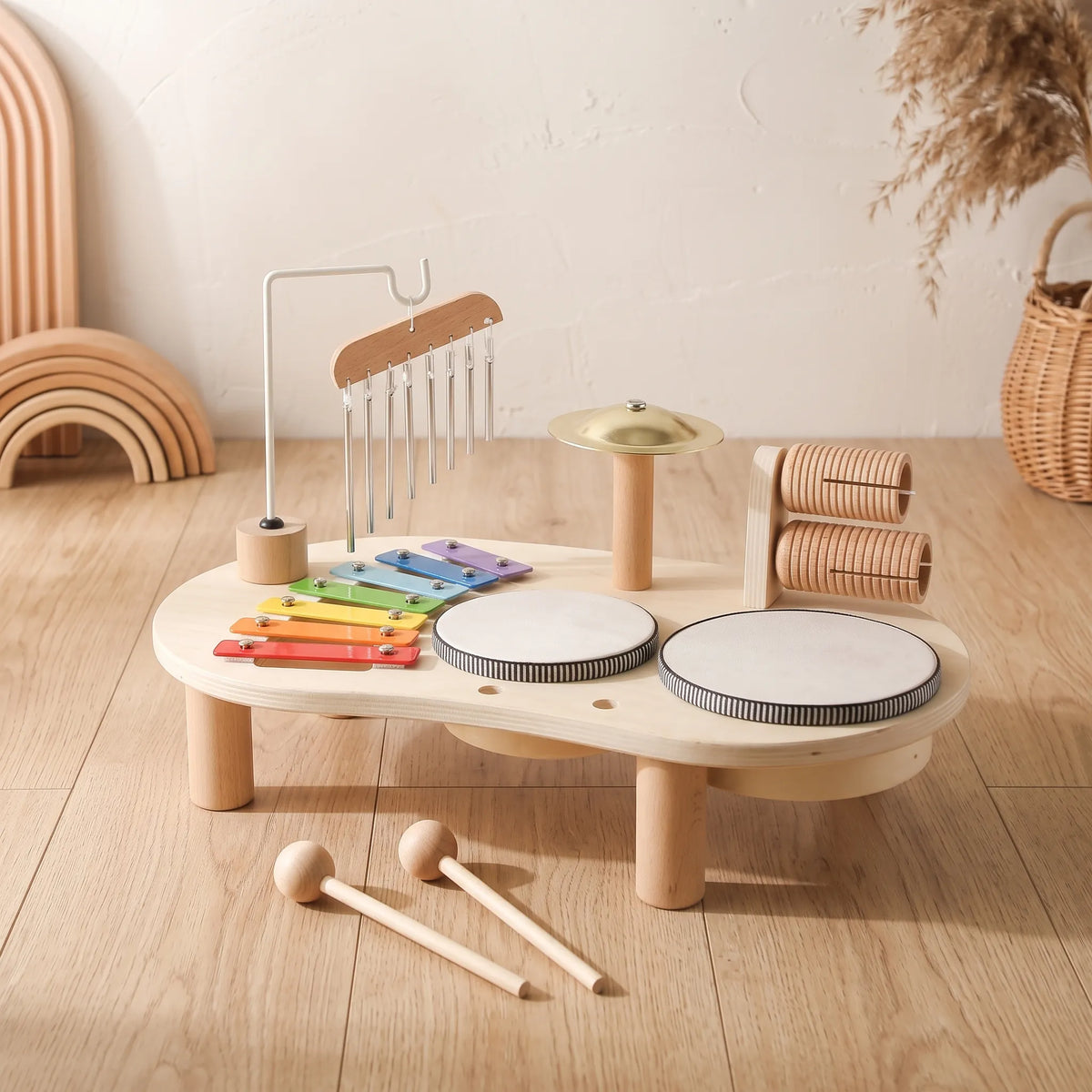 Compacte Houten Muziektafel | Georganiseerde Muziekhoek
