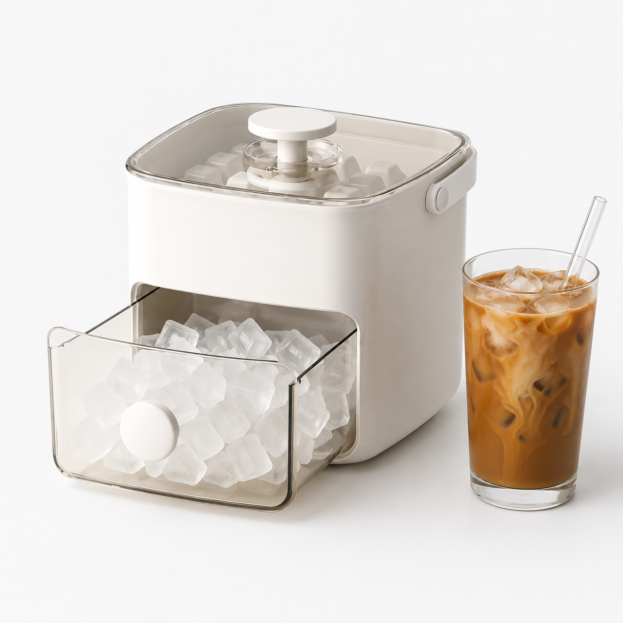 Compacte Ijsblokjesmaker voor IJskoffie en Cocktails | Navando
