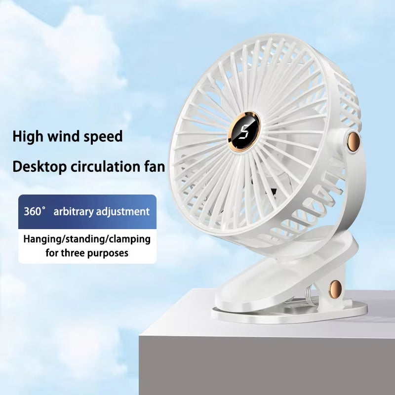 Compacte Oplaadbare Klemventilator | Navando