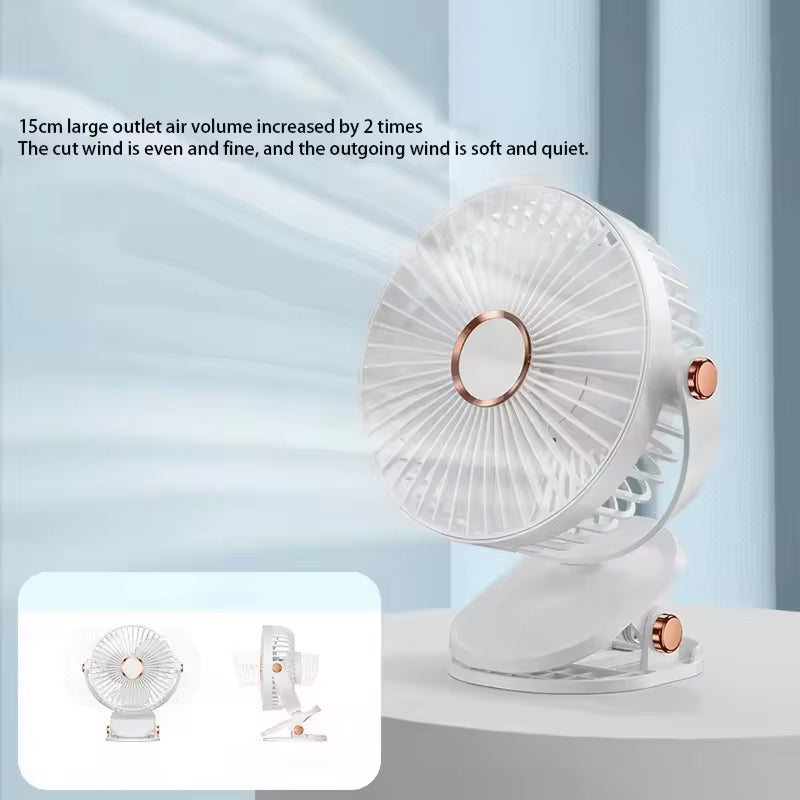 Compacte Oplaadbare Klemventilator | Navando
