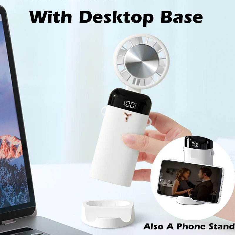 Compacte Oplaadbare Ventilator Met Display | Navando