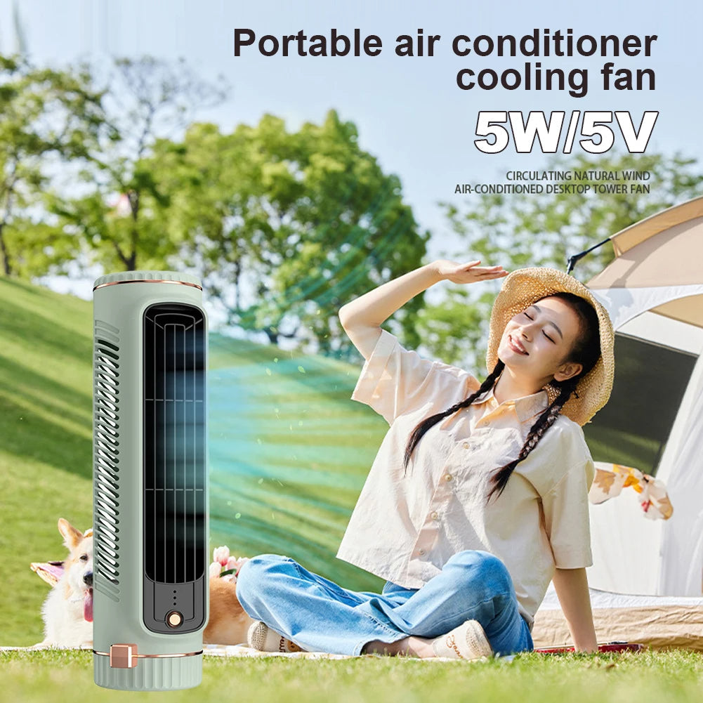 Compacte USB Oplaadbare Bureauventilator | Navando