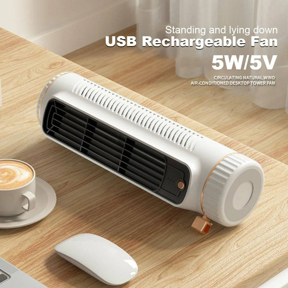 Compacte USB Oplaadbare Bureauventilator | Navando