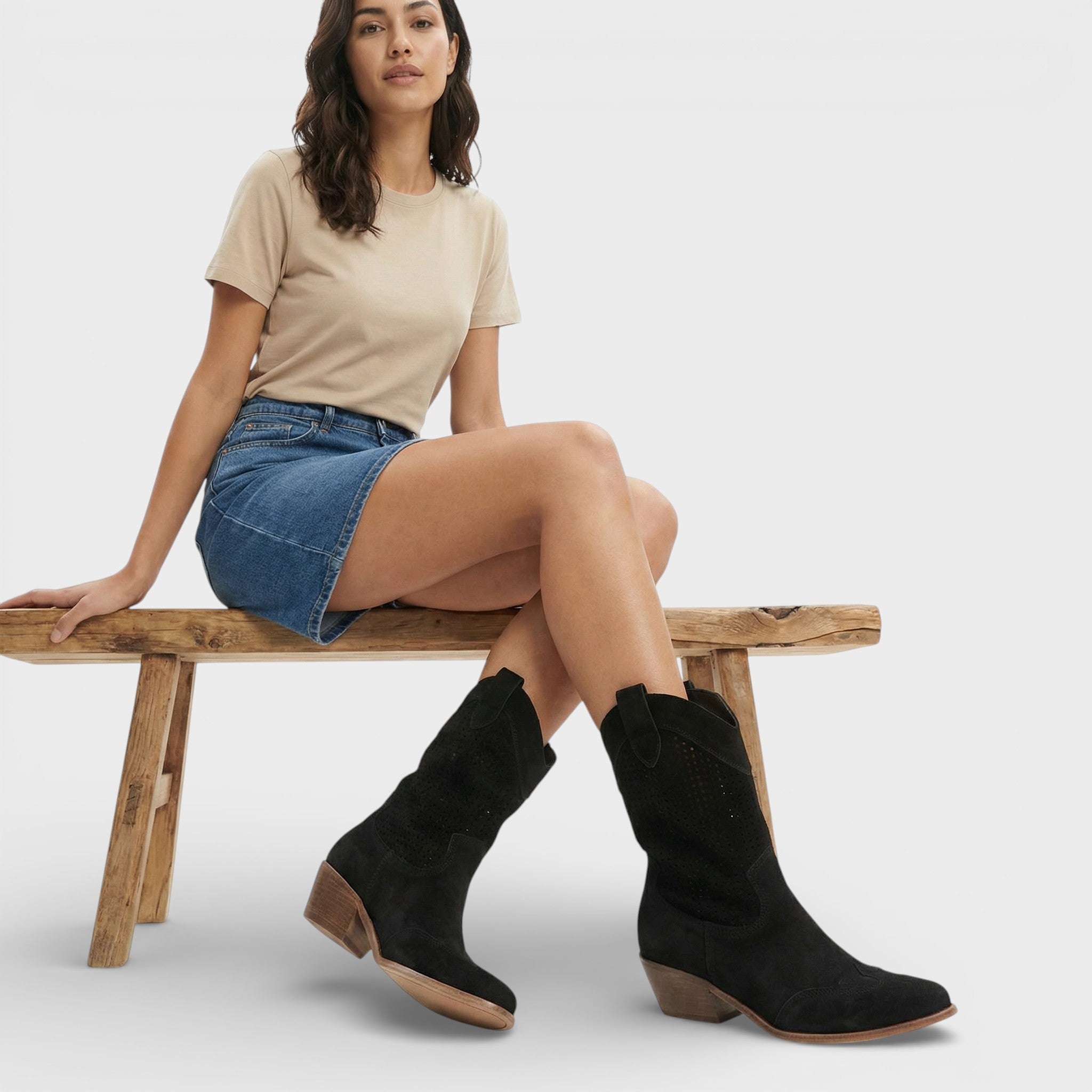 Cowboylaarzen | Zwarte cowboylaarzen met ritssluiting en elegante westernlook 3
