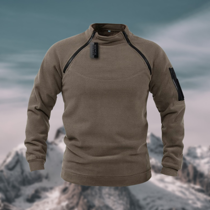 Navando | Fleece rits gebreide trui