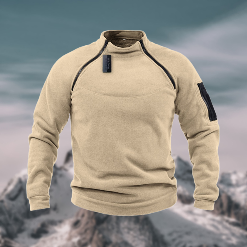 Navando | Fleece rits gebreide trui