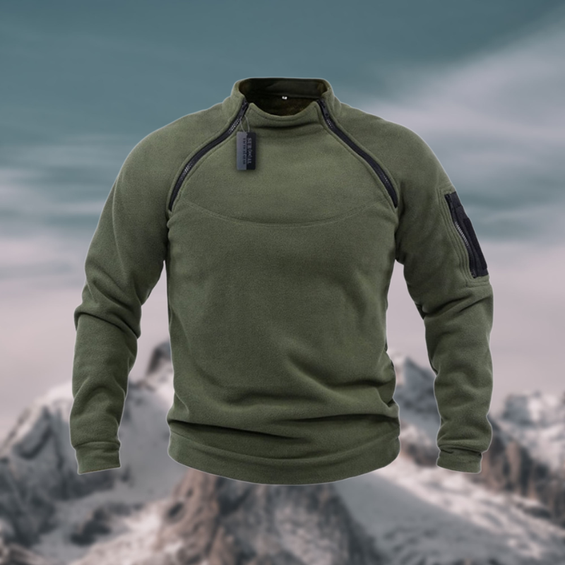 Navando | Fleece rits gebreide trui