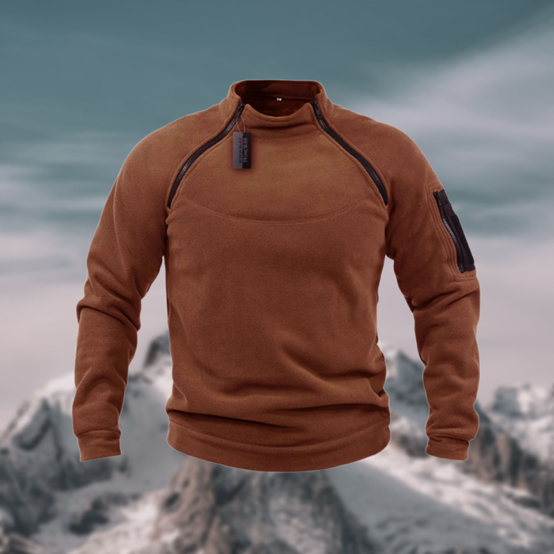 Navando | Fleece rits gebreide trui