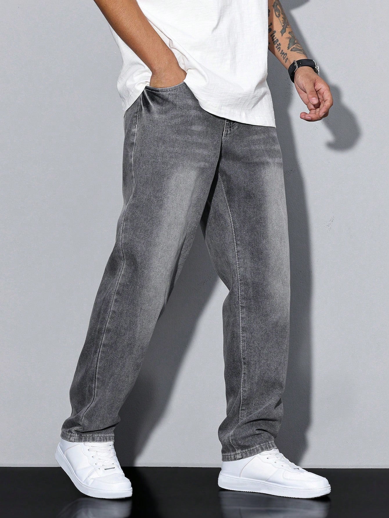 Daan | Losse pasvorm katoenmix jeans 1
