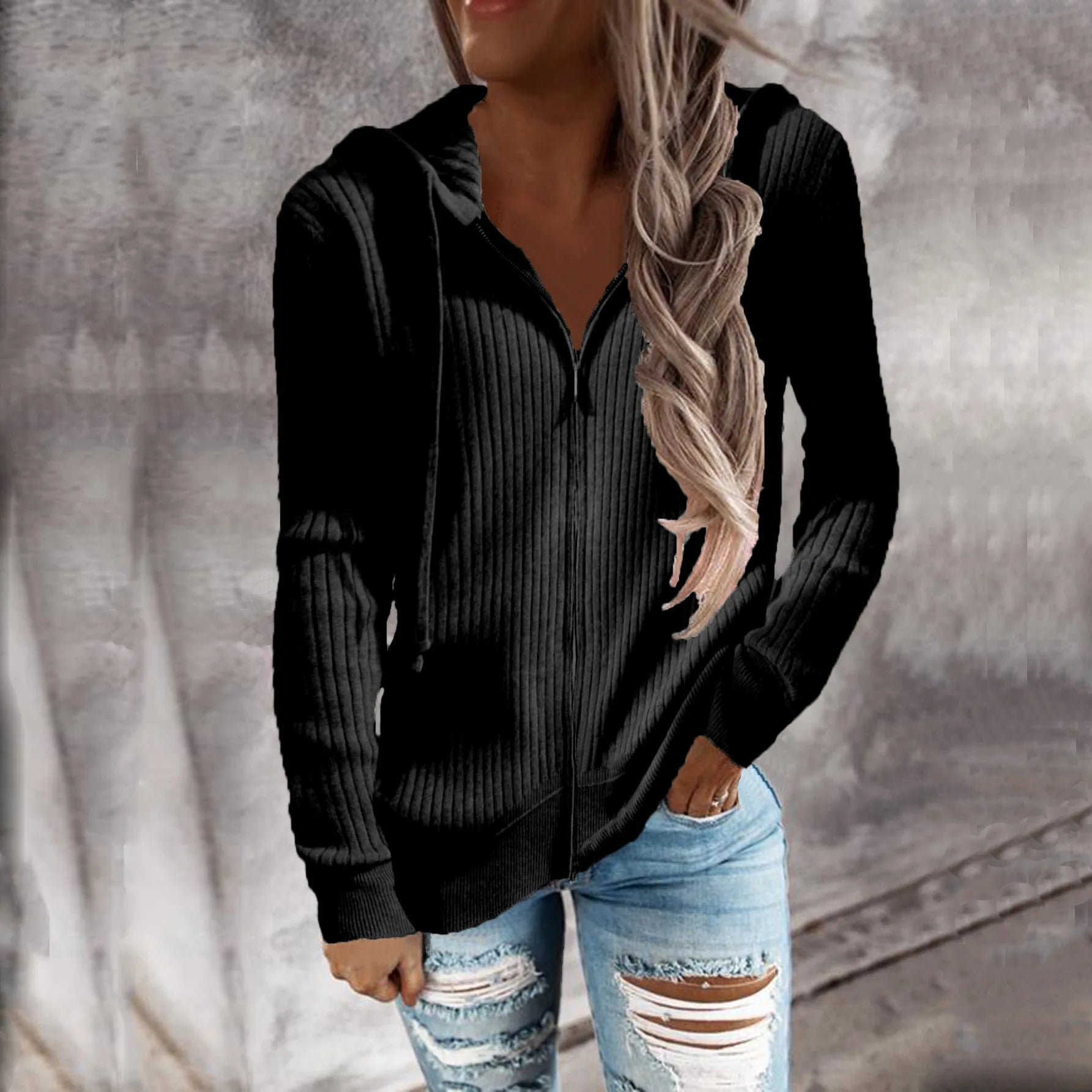 Hoodie_Capuchon_Rits_Dames_Comfortabel_Victoria_Mae