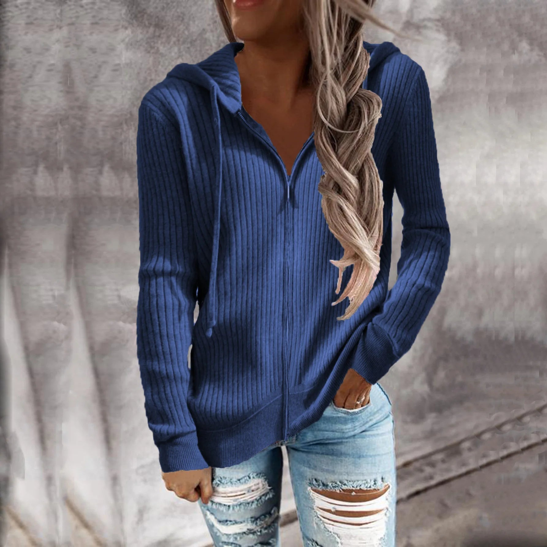Hoodie_Capuchon_Rits_Dames_Comfortabel_Victoria_Mae