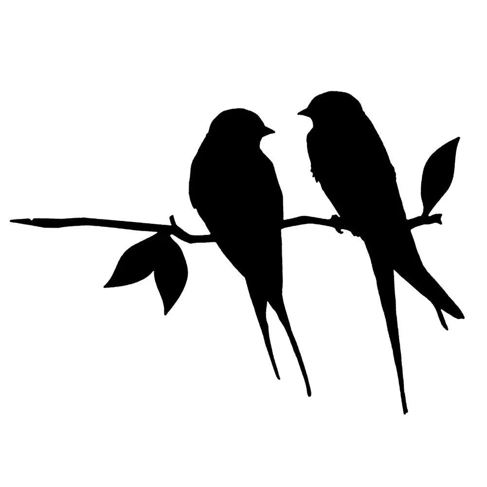 Decoratieve Zwarte Vogelvormige Wanddecoratie | Navando