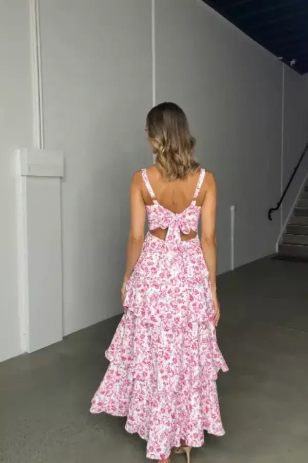 Denise | Gelaagde maxi jurk met bloemenprint 4
