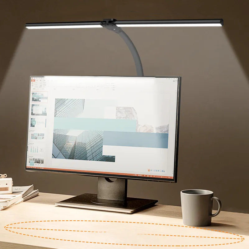 DeskLight | Dubbel hoofd LED bureaulamp met 5 kleurmodi en dimbare niveaus 1