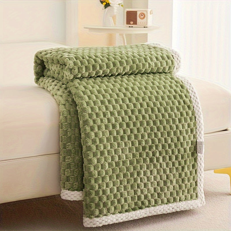 Diede | Gebreide Plaid Met Modern Ruitpatroon