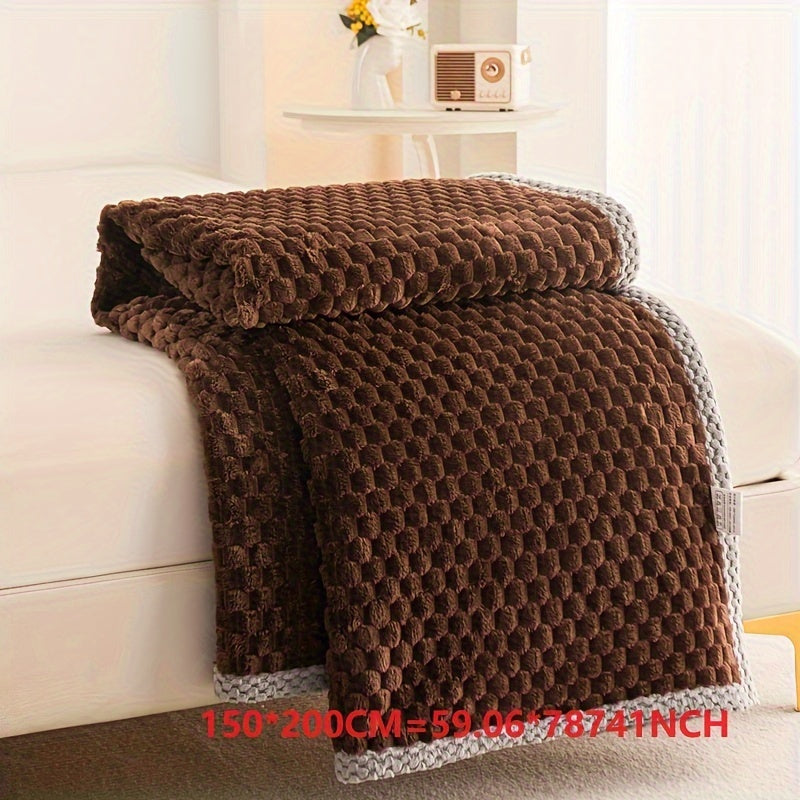 Diede | Gebreide Plaid Met Modern Ruitpatroon