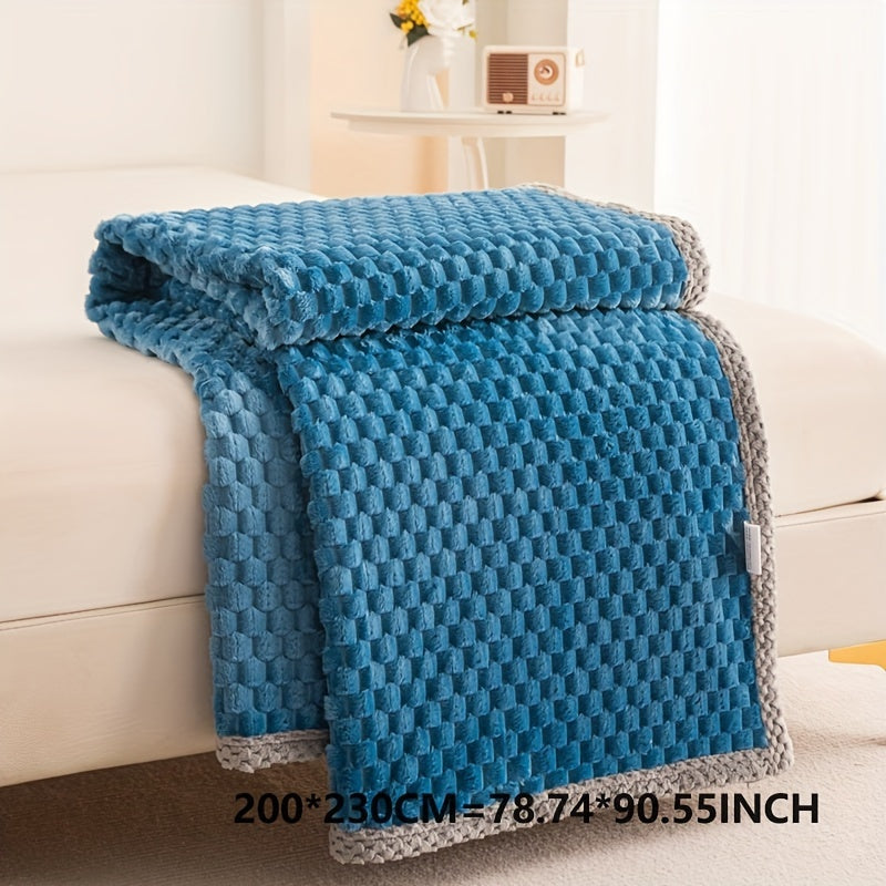 Diede | Gebreide Plaid Met Modern Ruitpatroon