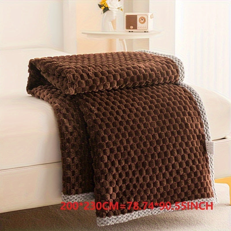 Diede | Gebreide Plaid Met Modern Ruitpatroon