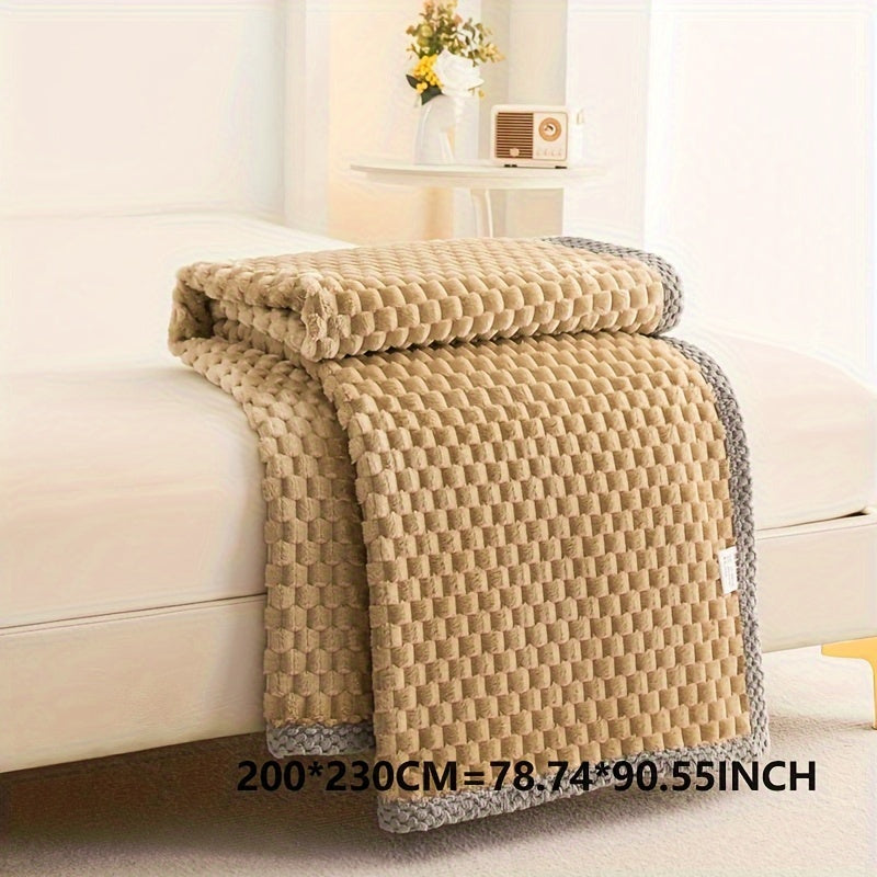 Diede | Gebreide Plaid Met Modern Ruitpatroon