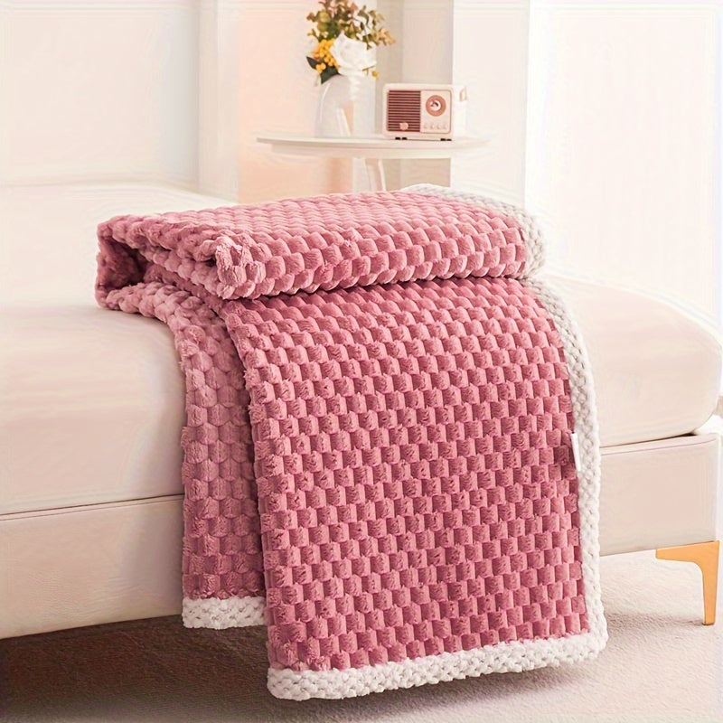 Diede | Gebreide Plaid Met Modern Ruitpatroon