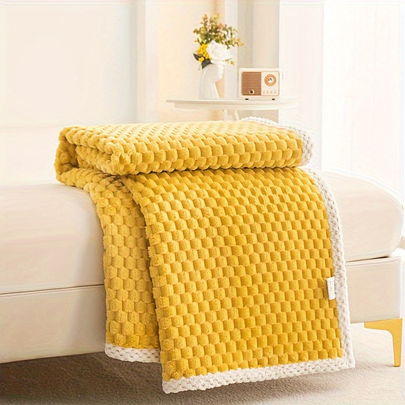 Diede | Gebreide Plaid Met Modern Ruitpatroon