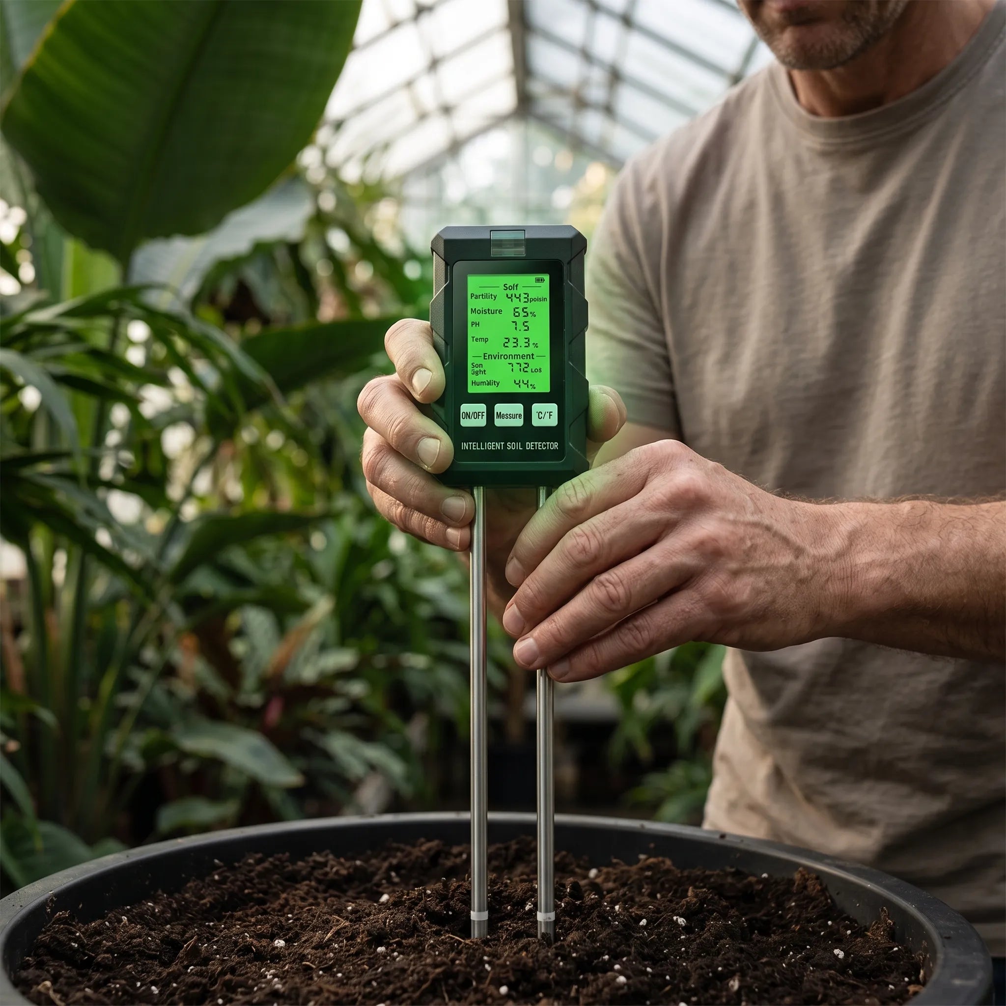 Digitale 6-In-1 Bodemtester | Navando