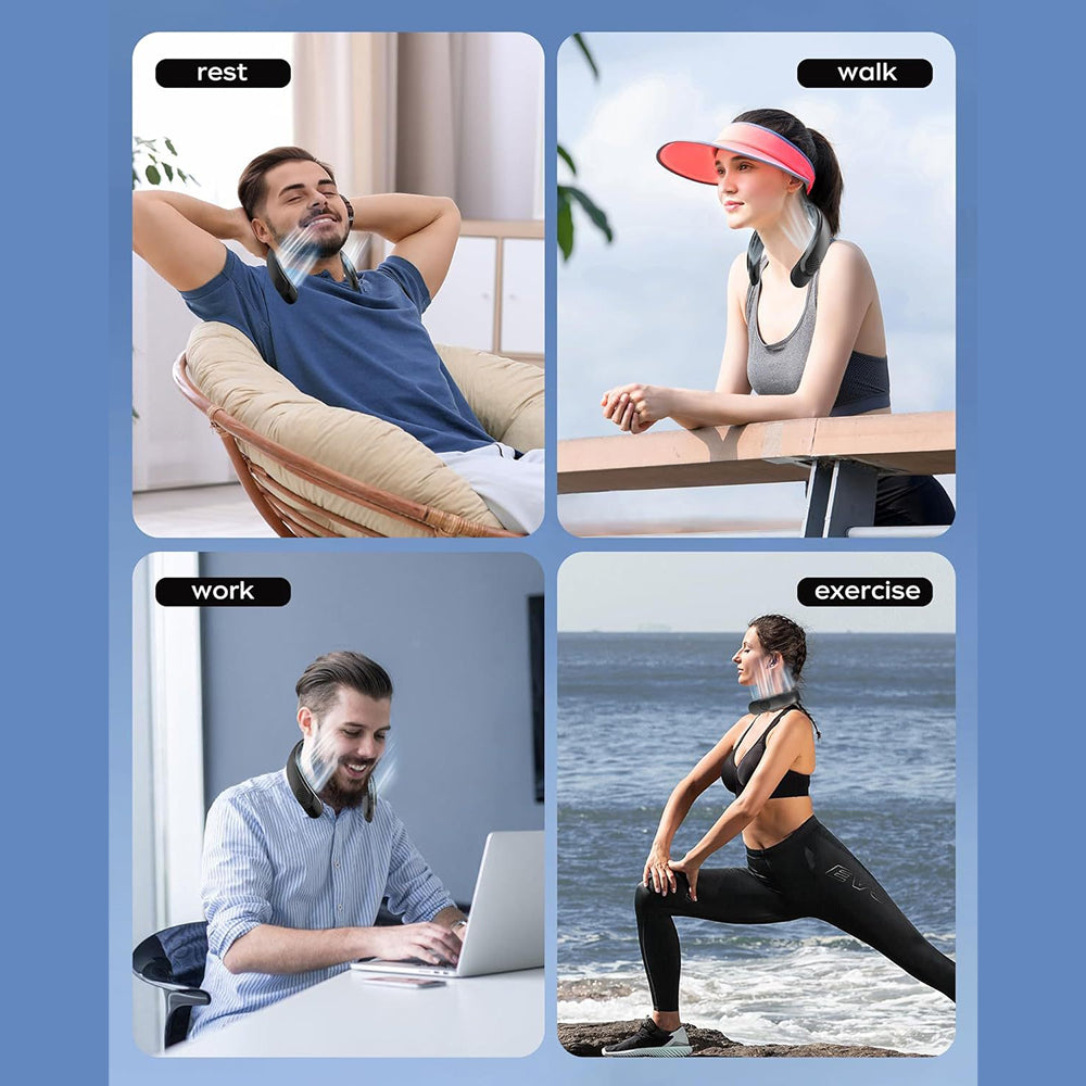 Draagbare Bladloze Nekventilator | Navando