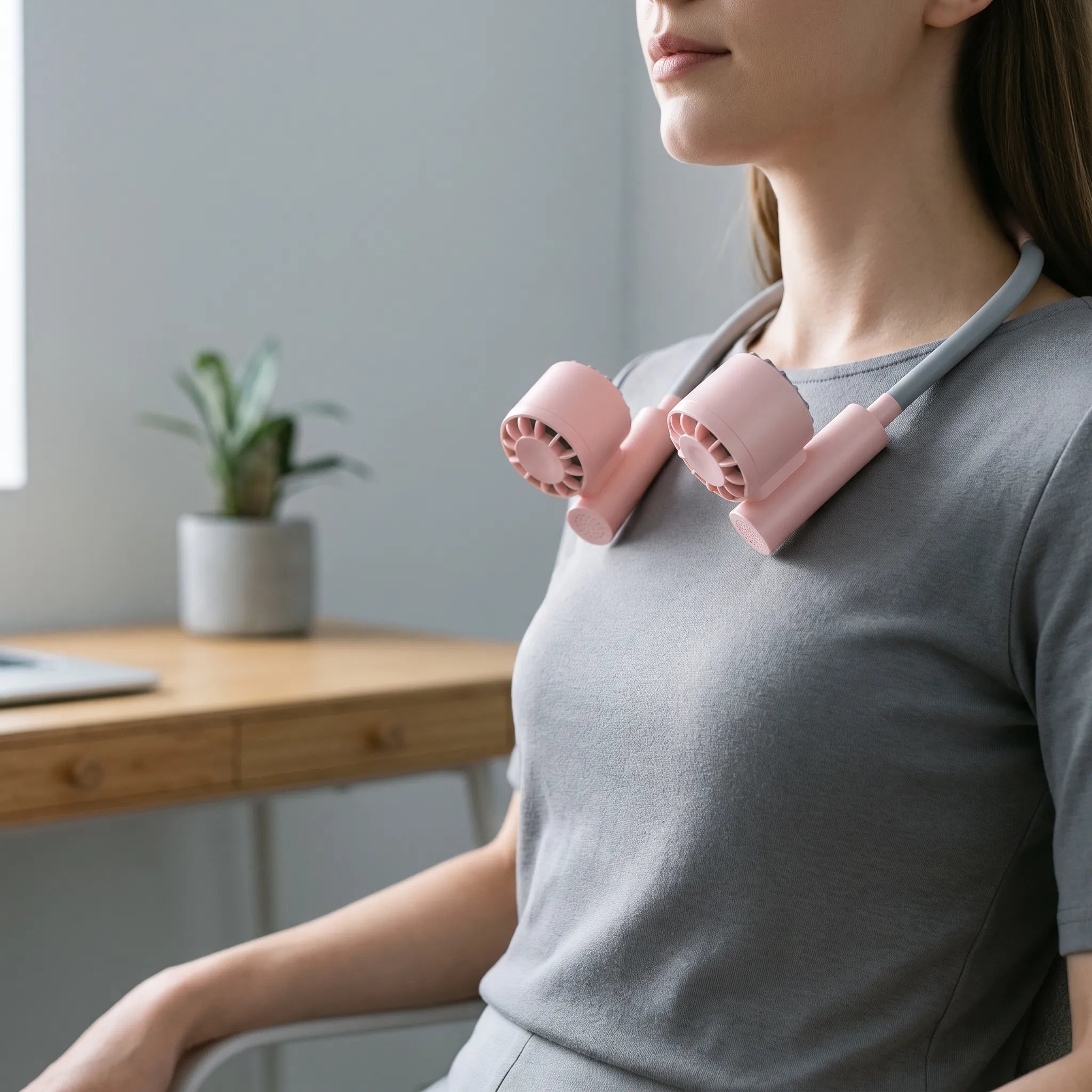 Draagbare Bladloze Nekventilator | Navando
