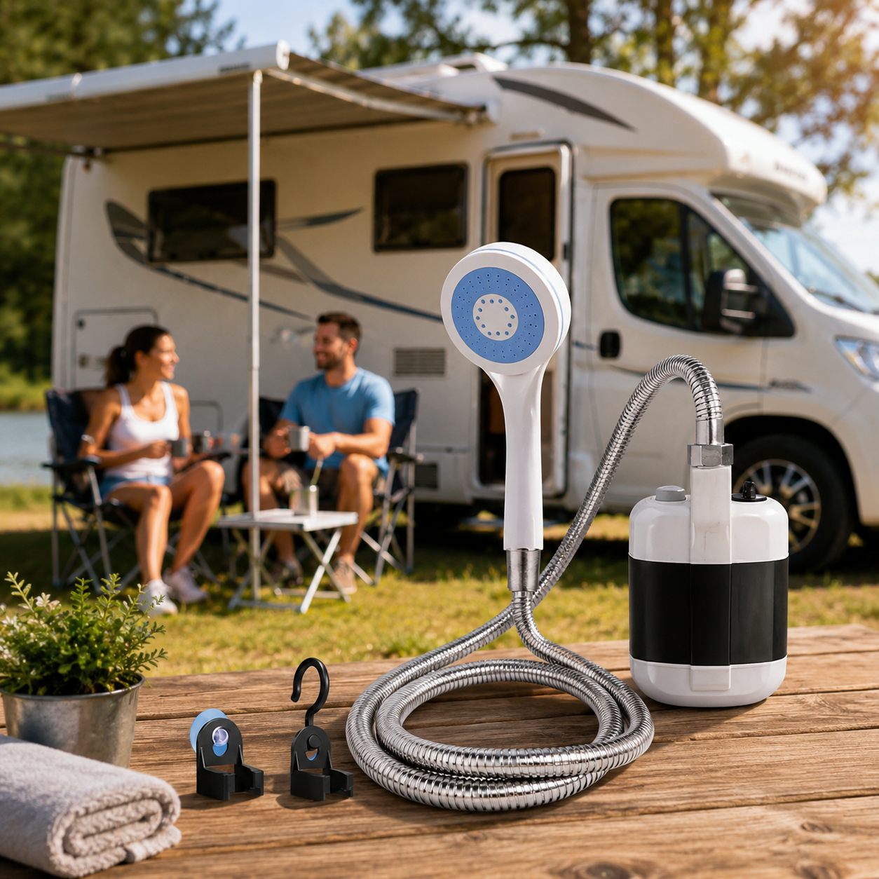 Draagbare Campingdouche Met Dompelpomp | Navando